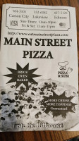 Main Street Pizza menu