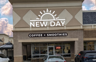 New Day Coffee Smoothies outside