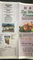 Sun Wah Kitchen menu