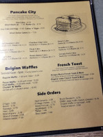 Pancake City menu