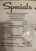 Melody's Place menu