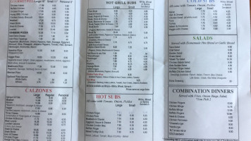 Town Pizza menu