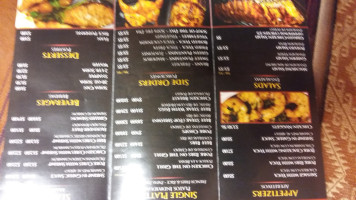 Columbia Bbq menu