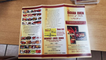 The Indian Oven menu