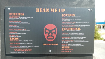 Bean Me Up Xpresso menu