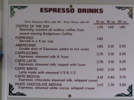 Coffee Cottage menu