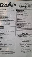 Goldie's Patio Grill menu