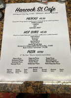 Hancock Street Cafe menu