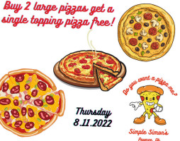 Simple Simon's Pizza food