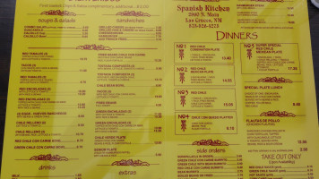 Spanish Kitchen menu