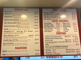 Taqueria El Burrito menu