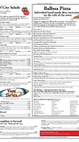 Balboa Pizza Company menu