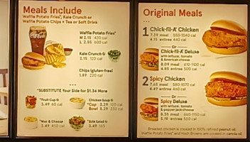 Chick-fil-a menu