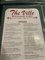 Ville Restaurant Bar menu