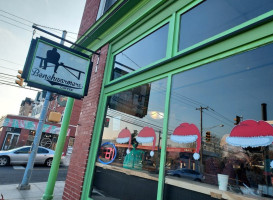 Benchwarmer's Coffee Doughnuts outside