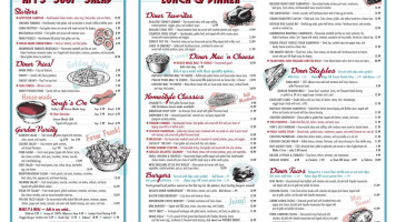 104 Diner menu