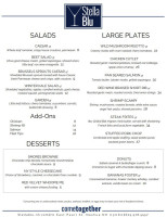 Stella Blu menu