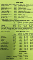 Lucky Man's Pizzeria menu