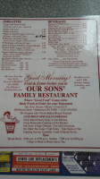 Our Sons' Family menu