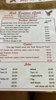 Red Rooster Grill menu