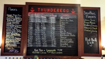 Thunderegg Coffee Co. menu