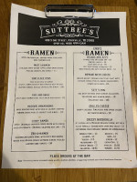 Suttree's High Gravity Tavern menu