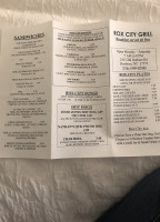 Rox City Grill menu