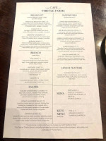 The Cafe At Thistle Farms menu