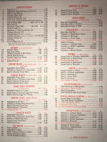 China Buffet menu