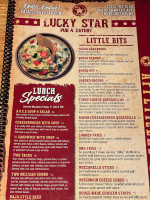 Lucky Star Pub Eatery menu