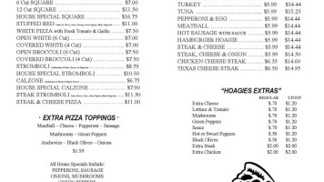 Pizza Plus menu