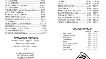 Pizza Plus menu