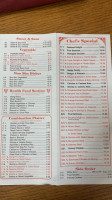 Oriental Chinese menu