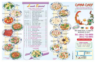 China Chef menu