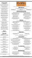 Fiamma Italian Grill menu