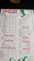 Coletta's Italian menu