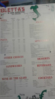 Coletta's Italian menu