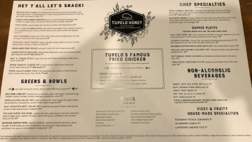 Tupelo Honey Southern Kitchen menu