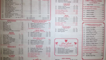 Golden Star menu