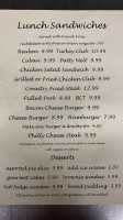 Laurel Hill Grill menu