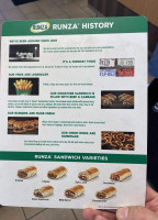 Runza menu