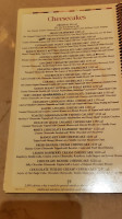 The Cheesecake Factory menu