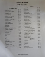 Viking Korner menu