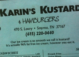 Karin's Kustard Hamburgers outside