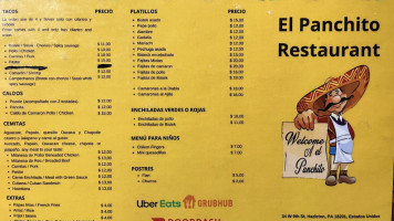 El Panchito menu