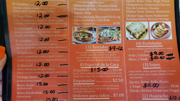 El Panchito menu