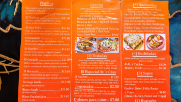 El Panchito menu