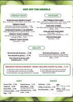 Green Apple Cafe menu