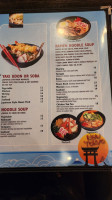 New Tokyo Japanese menu