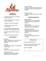 La Morena Family menu